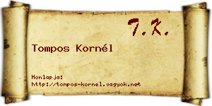 Tompos Kornél névjegykártya